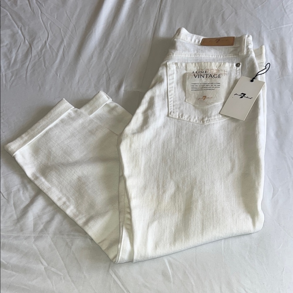 7 For All Mankind Luxe White Denim